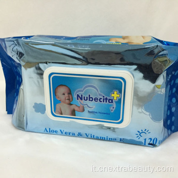 Salviettine umidificate per neonati morbide e pulite